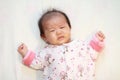 Crying Japanese baby girl Royalty Free Stock Photo