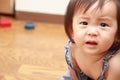 Crying Japanese baby girl Royalty Free Stock Photo