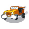 Crying jeep car toys in shape character Royalty Free Stock Photo