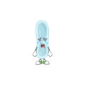 A crying klebsiella pneumoniae cartoon character drawing concept