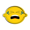 Crying lemon cartoon character emote