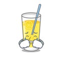 Crying lemonade mascot cartoon style Royalty Free Stock Photo