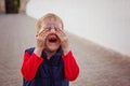 Crying Little Baby Boy Royalty Free Stock Photo