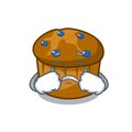 Crying mufin blueberry mascot cartoon Royalty Free Stock Photo