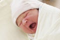 Crying newborn baby girl Royalty Free Stock Photo