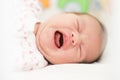 Crying newborn baby girl Royalty Free Stock Photo