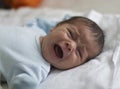 Crying newborn boy Royalty Free Stock Photo