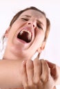 Crying In Pain Royalty Free Stock Photo