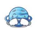 Crying planet uranus in the cartoon form