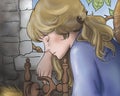 Crying princess -Fairy tales Royalty Free Stock Photo
