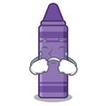 Crying purple crayon isolated with the character