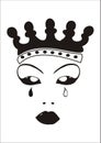 Crying Queen Royalty Free Stock Photo