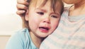 Crying toddler girl