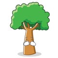 Crying tree character cartoon style Royalty Free Stock Photo