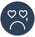 crying, weeping Vector Isolated Icon which can easily modify or edit Royalty Free Stock Photo