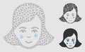 Crying Woman Face Vector Mesh 2D Model and Triangle Mosaic Icon Royalty Free Stock Photo