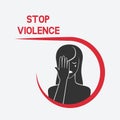 Crying woman. stop violence concept Royalty Free Stock Photo