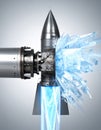 Cryogenic Engine Power and Ice Transformation Royalty Free Stock Photo
