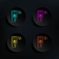 Cryonics dark badge color set icon. Simple thin line, outline vector of mad science icons for ui and ux, website or mobile Royalty Free Stock Photo