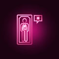 Cryonics neon icon. Elements of Mad science set. Simple icon for websites, web design, mobile app, info graphics Royalty Free Stock Photo