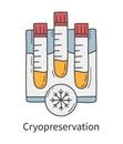 Cryopreservation, egg and sperm donation vector illustration