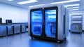cryotech lab with automated pod system. Royalty Free Stock Photo