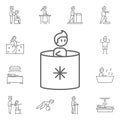 Cryotherapy, physiotherapy, man icon. Physiotherapy icons universal set for web and mobile