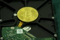 Cryprocurrency bitcoin securely saved on hard drive .