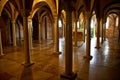 The crypt of the Abbey of Nonantola. Modena, Italy