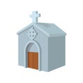 Crypt in cemetery cartoon icon