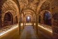 Crypt in the church of Cardona Castle in Spain. Royalty Free Stock Photo