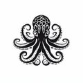 Cryptid Academia: Ominous Black And White Octopus Icon