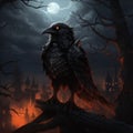 Cryptidcore Inspired High Fantasy Concept Art: Raven In The Enchanted Forest