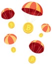 Crypto Airdrop on White Royalty Free Stock Photo