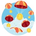 Crypto Airdrop on White Royalty Free Stock Photo