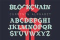 Crypto Blockchain - electronic coin style font
