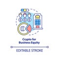 Crypto for business equity concept icon Royalty Free Stock Photo