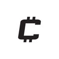 Crypto C icon symbol design vector