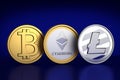 Crypto currencies: Bitcoin, Ethereum and Litecoin substitute coin