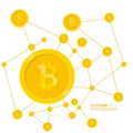 Crypto currency Bitcoin internet.