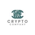 Crypto currency logo vector graphics.