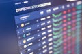 06.17.2017 - Debrecen, Hungary: Abstract data chart analyzing in exchange stock market. Analytics pair BTC-USD
