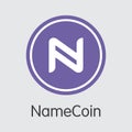 Namecoin Blockchain Cryptocurrency - Vector Coin Image. Royalty Free Stock Photo