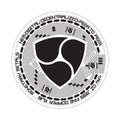 Crypto currency nem black and white symbol