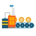 Crypto Currency Production Bitcon Mining Conveyor Technology Modern Web Royalty Free Stock Photo