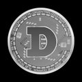 Crypto currency dogecoin silver symbol