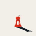 Crypto currency trading strategy vector concept. Symbol of investment, market analysis. Minimal illustration. Royalty Free Stock Photo
