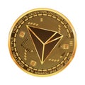 Crypto currency tron gold symbol