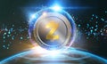 Crypto-currency, Zcoin internet virtual money. Currency Technology Business Internet Concept