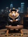 Crypto Hamster Tycoon at Night AI Generative Royalty Free Stock Photo